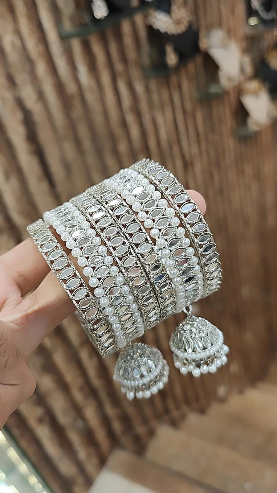 Designer Fancy Jhumar With Stone Bangles Set Wholesale Shop In Surat
